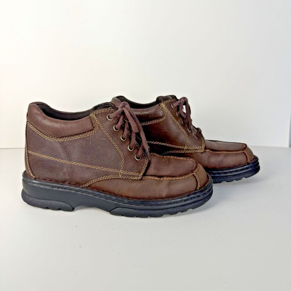 Naturalizer Brown Leather Oxfords Moc Toe Shoes Women’s 7.5 W 90s Y2K Style